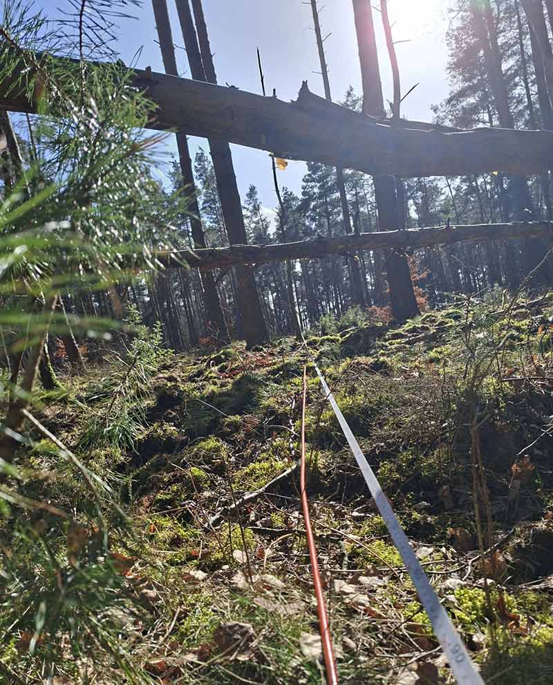 Widerstandsmessungen Acker & Wald